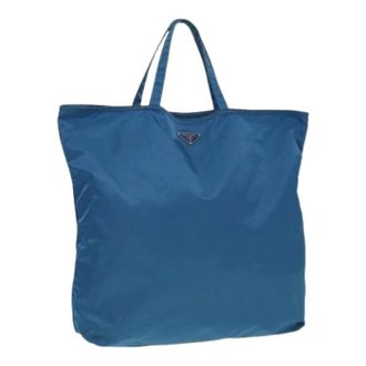 Prada Pre-owned Tote Bags, female, Blue, Size: ONE SIZE Pre-owned Vintage Tote Bag