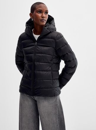 Contemporaine Womens Reprocessed nylon cropped jacket