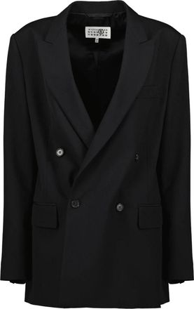 Maison Margiela Stapled Blazer - Dames - Blazers - Zwart - XS - Wol - Jassen