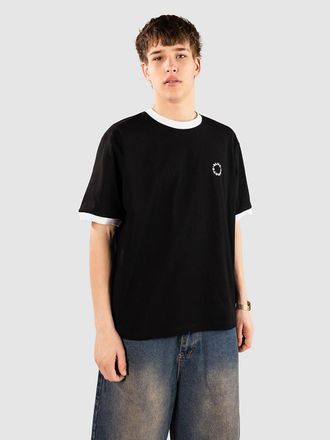 Blue Tomato Boxy Ringer T-Shirt nero