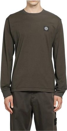 Stone Island Long Sleeve Tops - Heren - Longsleeves - Grijs - L - Tops
