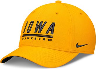 Nike Iowa Sideline Rise Nike Mens Dri-FIT College Hat in Yellow | NC03068YIA-559
