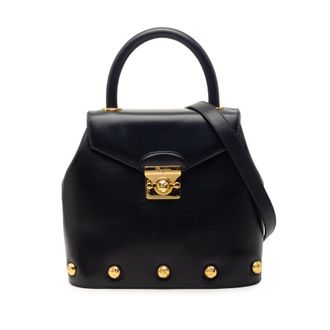 Ferragamo Pre-owned Ferragamo Studded Leather Satchel Ladies U3MC58IIK3T5VODR