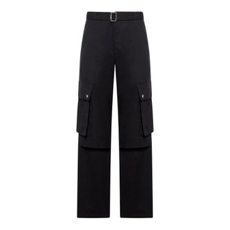 Jacquemus Straight Trousers, male, Black, S, Cargo Cotton Trousers
