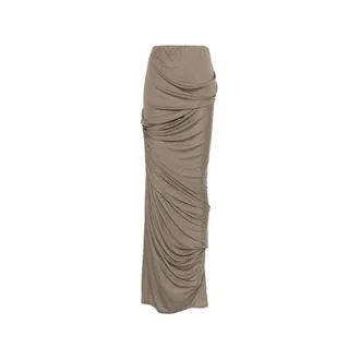 Entire studios Maxi Skirts, female, Gray, Size: XS Draped Maxi Skirt