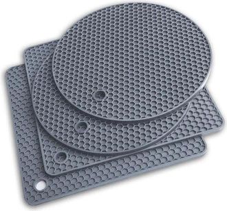 OEM Sottopentola In Silicone, Extra Spessi, Resistente Al Calore, Versatile, Antiscivolo, Per Pentole Calde, Piatti, Poggiamestoli, Sottobicchieri (4 Pezz