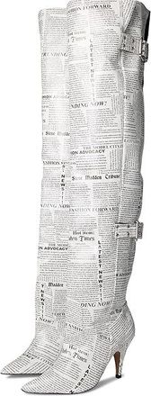 Steve Madden Baddie Womens Boots White/Black : 6.5 M, Synthetic