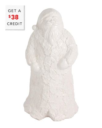 Vietri Vietri Lastra Holiday Figural Santa With Foliage With $45 Credit