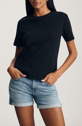 Mavi Nina Crewneck Cotton T-Shirt in Black at Nordstrom, Size X-Small