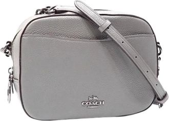 Coach Pre-owned Cross Body Bags, female, Gray, Size: ONE SIZE Pre-owned Leather Shoulder Bag