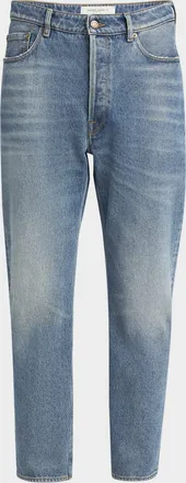 Golden Goose Men & apos;s Happy Stonewash Straight-Leg Ankle Jeans