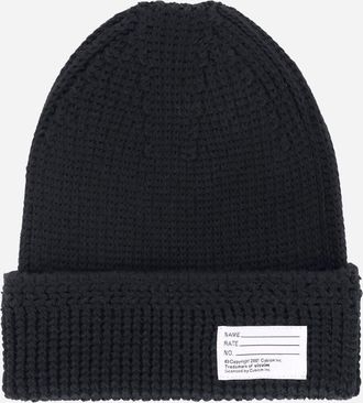 Visvim Knit Cotton Beanie Black