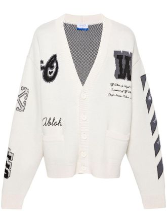 Off-white Vest met V-hals - Beige