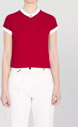 Versace stretch jersey t shirt cropped fitted