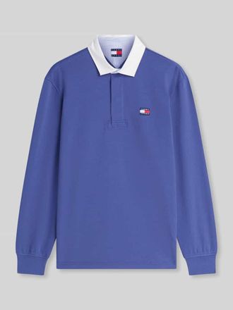 Tommy Jeans Regular Fit Rugbyshirt aus reiner Baumwolle in Rauchblau, Gr&ouml;&szlig;e XXL