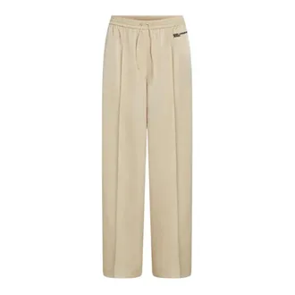 Karl Lagerfeld Wide Trousers, female, Beige, Size: XS Wide-leg satin pants