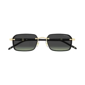 Montblanc Rectangular Frame Sunglasses With Gold-Toned Accents