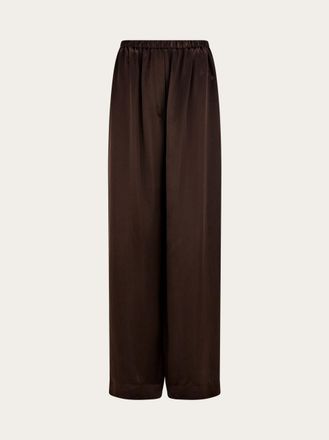 Ferragamo Women Satin trouser Brown