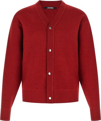Jacquemus Le Cardigan Doppio Maglioni Rosso-Uomo