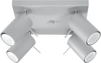 Wonderlamp Plaf&oacute;n Vinivi Gris, 4 Luces