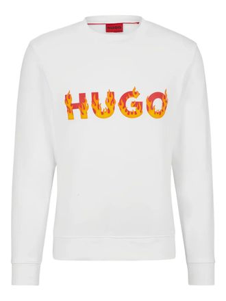 HUGO BOSS Ditmo sweater met logo - Wit