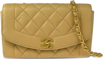 Chanel Borsa a spalla Diana piccola 1995 - Toni neutri