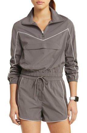 Zella Half Zip Windbreaker Jacket in Grey Kitten at Nordstrom, Size X-Large
