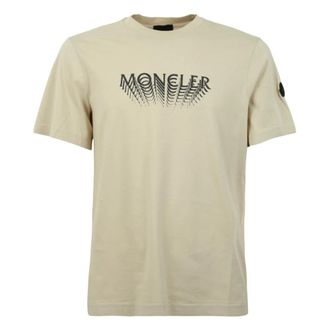 Moncler T-Shirts, male, Beige, Size: 2XL T-shirt