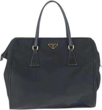 Prada Pre-owned Handbags, female, Black, Size: ONE SIZE Pre-owned Vintage Nylon Handbag
