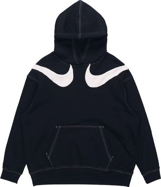 Nike (WMNS) Nike As W Nsw Swsh Flc Gx Hoodie Casual Sports Knit Pullover Hoodie Black DD5581-010