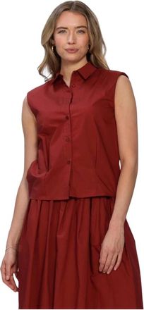 Lina Locchi Ll-Adelina Blouse - Dames - Blouses & Shirts - Rood - Maat: S