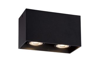 Lucide Foco de techo de aluminio 2xGU10, negro