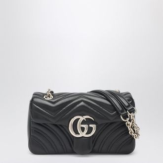 Gucci Small black GG Marmont shoulder bag
