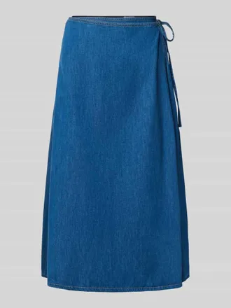 s.Oliver Red Label Ausgestellter Midi-Rock in Marine, Gr&ouml;&szlig;e 34