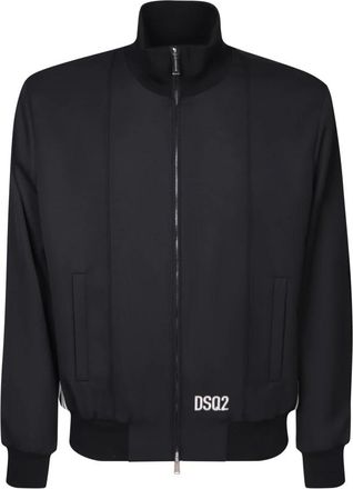 Dsquared2 Bomberjack - Heren - Bomber jackets - Zwart - M - Wol - Jassen