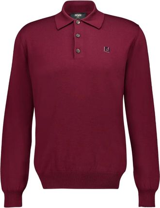 Fendi Polo a maniche lunghe - Rosso