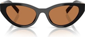 Miu Miu 54mm Butterfly Sunglasses in Black /Brown at Nordstrom