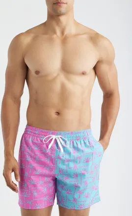 Chubbies Pacific Grids 5.5-Inch Swim Trunks in Bright Pink at Nordstrom, Size Xx-Large