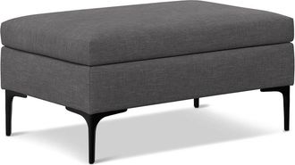 Simpli Home Rebecca 36In Mid Century Rectangle Rectangular Coffee Table Storage Ottoman With Lift Up Lid
