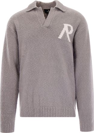 Represent Grey Boucl&eacute; Logo Polo Shirt