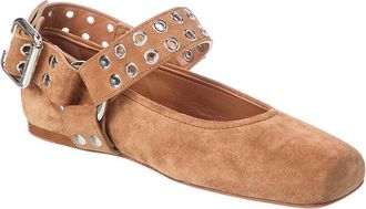 Alaia Alaïa Biker Suede Ballet Flat
