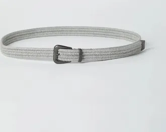 Brunello Cucinelli Bicolor Linen Womens Belt