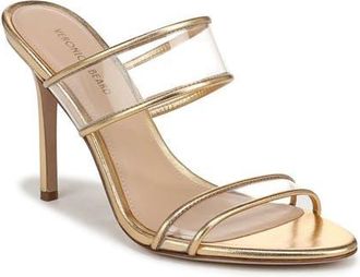Veronica Beard Asha Sandal in Clear/Pale Gold at Nordstrom, Size 7.5