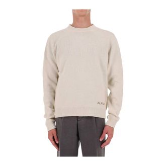A.P.C. Jersey de cuello redondo Edmond - Knitwear - Hombre - Beige - XL