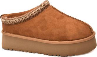 Corkys Footwear Pillow Talk Faux Suede Platform Slippers In Brown