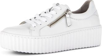 Gabor Platform Zip Sneaker in White/Silver at Nordstrom, Size 9.5Us