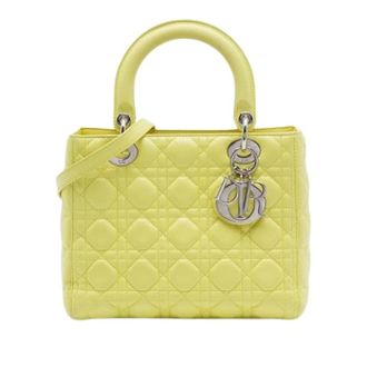 Dior Pre-owned Lady Handbag - Dames - Pre-owned - Geel - Maat: ONE Size Leer