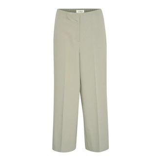 Soaked In Luxury Wide Cropped Trousers Shadow - female - Soaked in Luxury - Wide Trousers - Beige - 2XL - Trousers