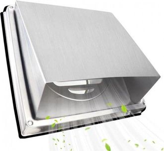No Brand Rejilla De Ventilaci&oacute;n De Alivio De Presi&oacute;n De Acero Inoxidable De &Oslash;150 Mm Con Cubierta Externa, Brida De Escape De Pared Resistente A La Intemperie C