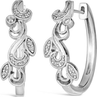 Le Vian Distinction Platinum 0.17 Ct. Tw. Diamond Hoop Earrings